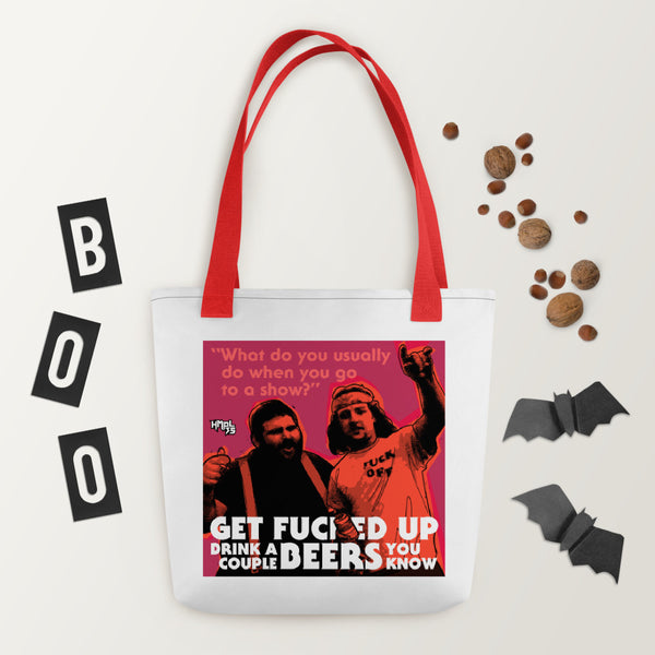 "Get F-Up Drink A Couple Beers" Tote bag