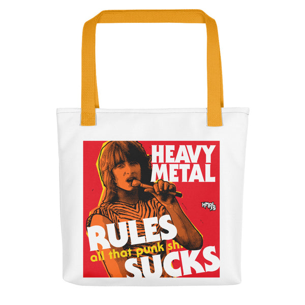 "Heavy Metal Rules" Tote bag