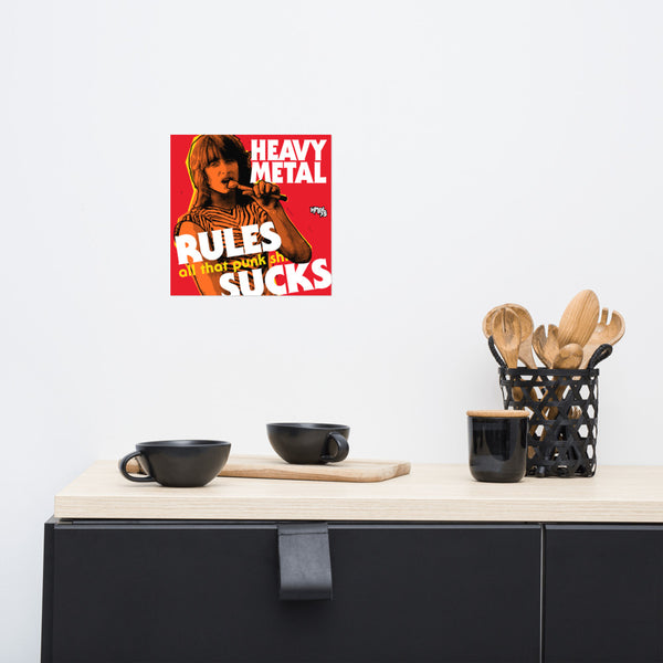 "Heavy Metal Rules" Poster