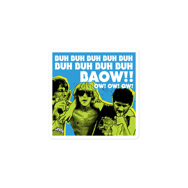 "Baow!! Ow! Ow! Ow!" stickers
