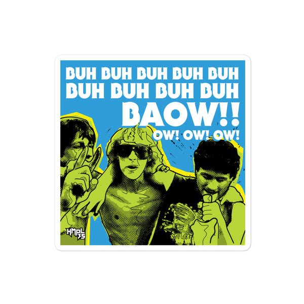"Baow!! Ow! Ow! Ow!" stickers