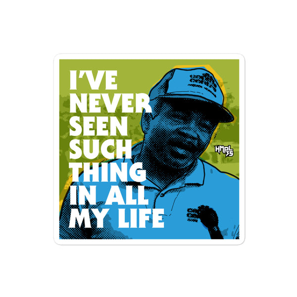 "I've Never Seen Such Thing In All My Life" stickers