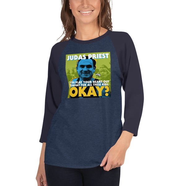 "Play Your Heart Out Tonight" 3/4 sleeve T-shirt