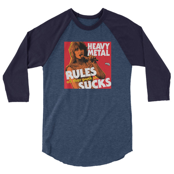 "Heavy Metal Rules" 3/4 sleeve shirt
