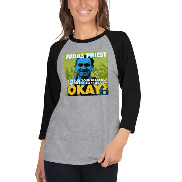 "Play Your Heart Out Tonight" 3/4 sleeve T-shirt