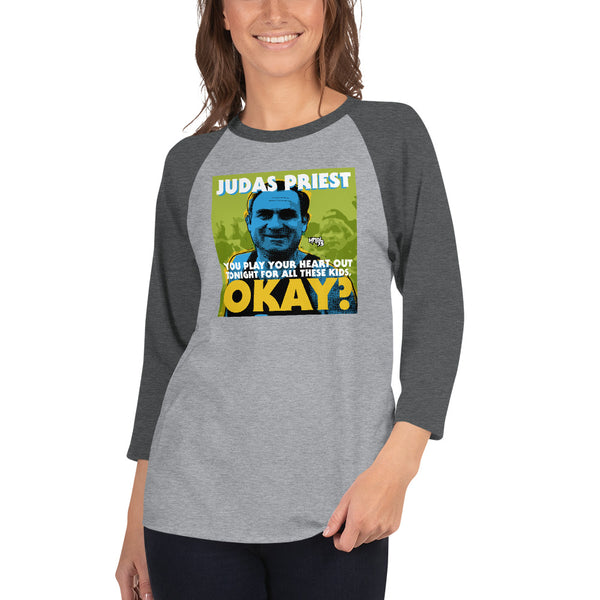 "Play Your Heart Out Tonight" 3/4 sleeve T-shirt