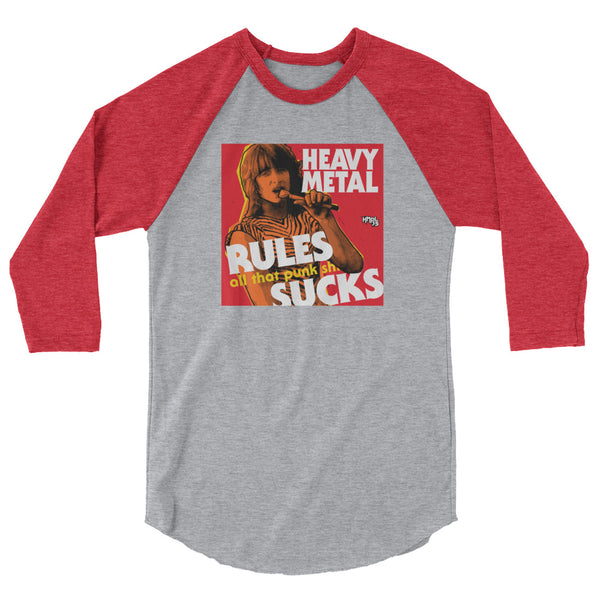 "Heavy Metal Rules" 3/4 sleeve shirt