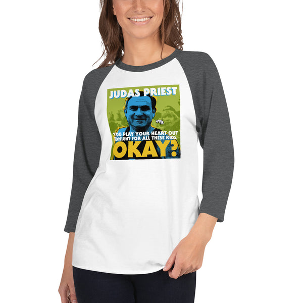 "Play Your Heart Out Tonight" 3/4 sleeve T-shirt