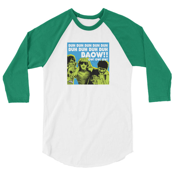"Baow!! Ow! Ow! Ow!" 3/4 sleeve T-shirt