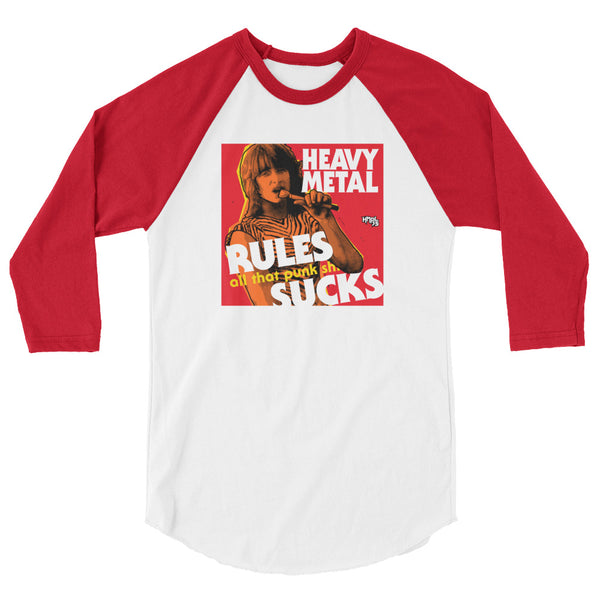 "Heavy Metal Rules" 3/4 sleeve shirt