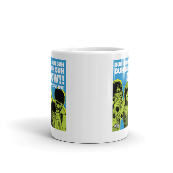 "Baow!! Ow! Ow! Ow!" coffee mug