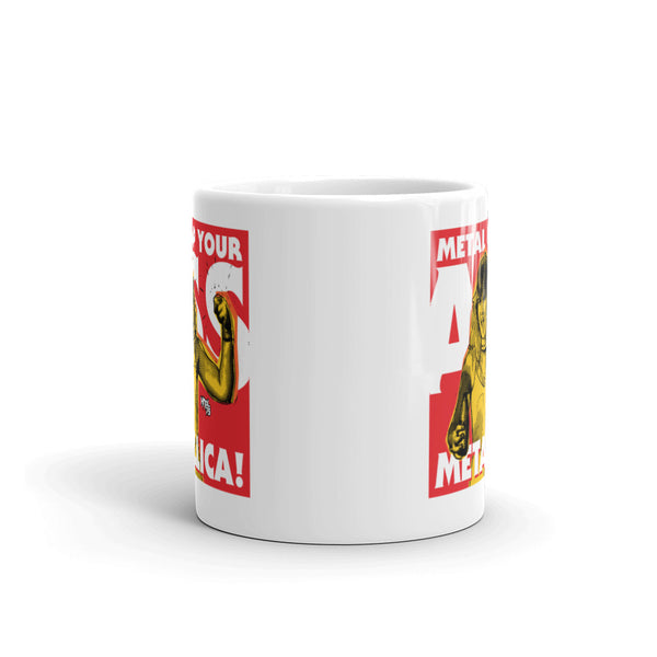 White glossy mug