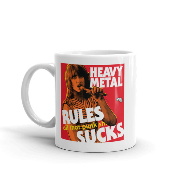 "Heavy Metal Rules" coffee mug