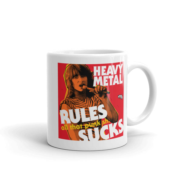 "Heavy Metal Rules" coffee mug