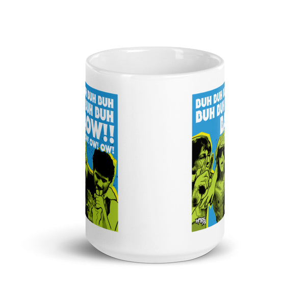 "Baow!! Ow! Ow! Ow!" coffee mug