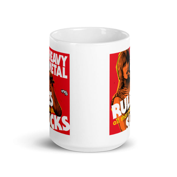 "Heavy Metal Rules" coffee mug