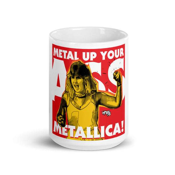 White glossy mug